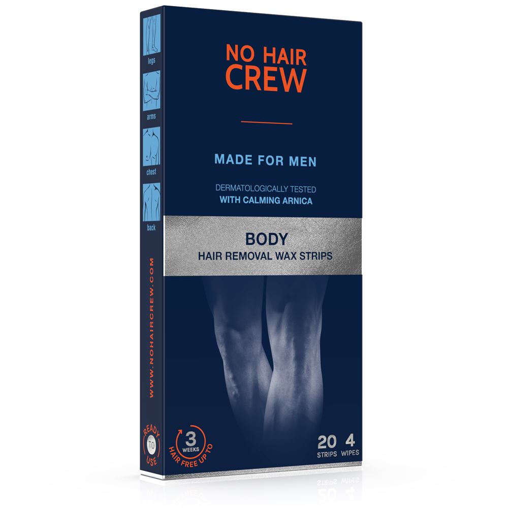 NO HAIR CREW strisce di cera a freddo uomo 20 pezzi