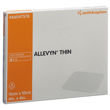 Allevyn Medicazione sottile per ferite 10x10cm 5 pezzi