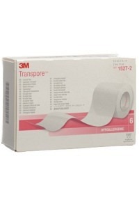 3M Transpore rotolo intonaci 50mmx9,14m trasparente 6 pezzi