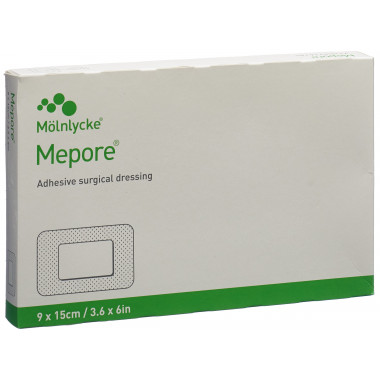 Medicazione per ferite Mepore 15x9cm Tampone per ferite 10x5cm 5 pezzi
