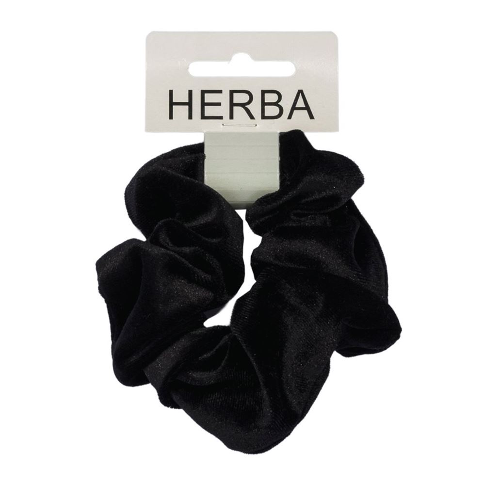 HERBA Scunci 11cm velluto nero