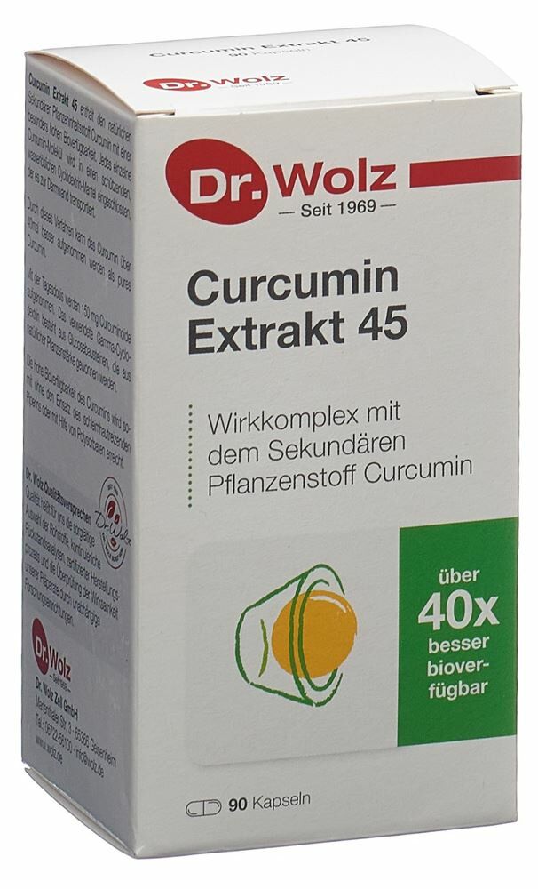 DR. WOLZ Estratto di curcumina 45 Capsule 90 Capsule