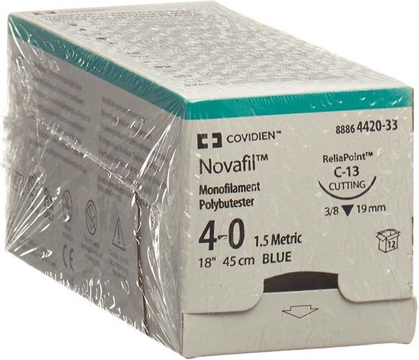 NOVAFIL 45cm blu C-1 4-0 12 pezzi