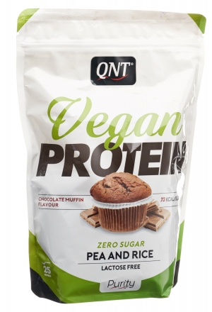 QNT Proteine Vegane Zero Senza Zucchero e Lattosio Muffin al Cioccolato Btl 500g