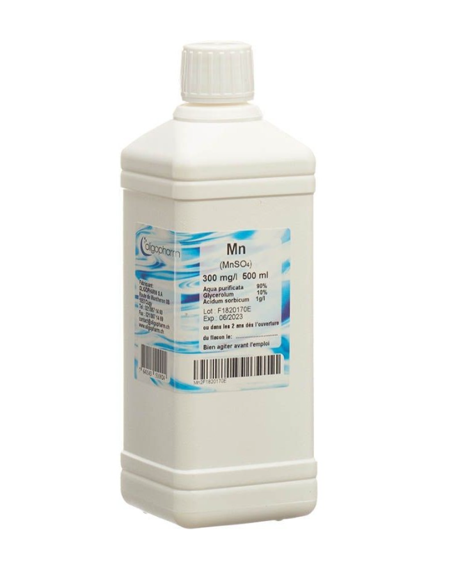 OLIGOPHARM Soluzione di manganese 300 mg/l 500ml
