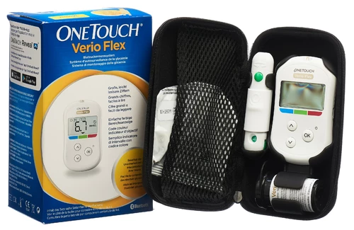 Sistema di monitoraggio della glicemia One Touch Verio Flex impostato su mmol/L