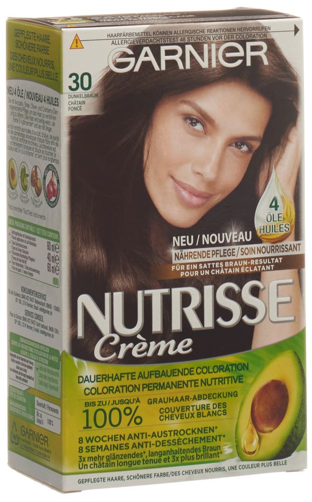 NUTRISSE Maschera colorata nutriente 30 ebène