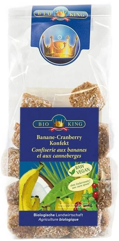 BIOKING Banana Mirtillo Rosso Pasticceria Biologica 125g