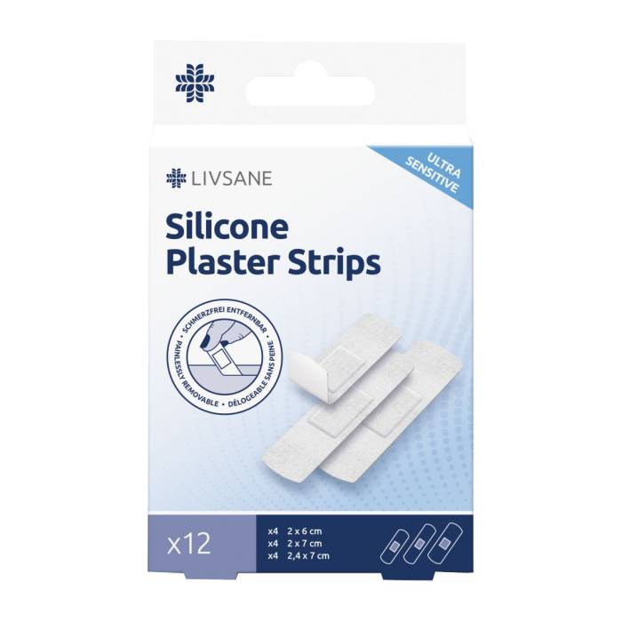 Livsane strisce di cerotto in silicone ultra sensibile 12 pezzi