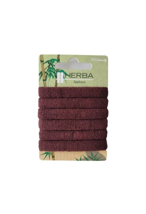 Fascette per capelli Herba Ecofriendly Ø5cm marrone 6 pezzi