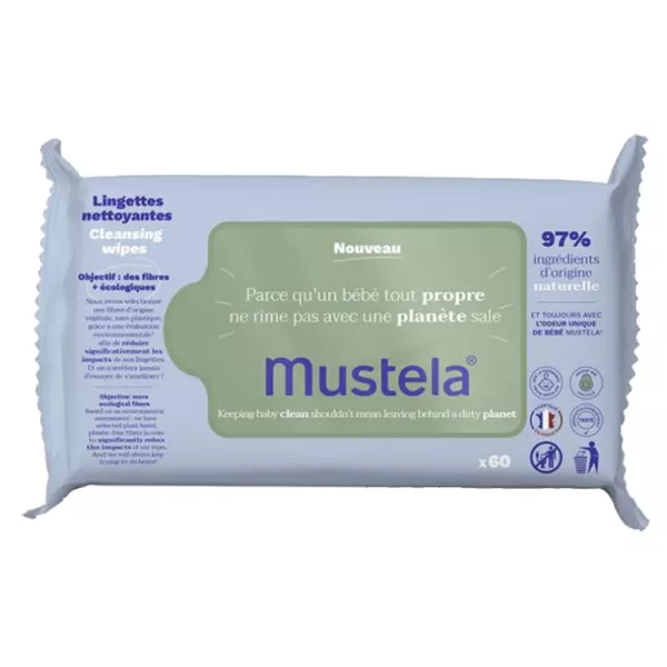 Mustela Reinigungstücher normale Haut Btl 60 Stück