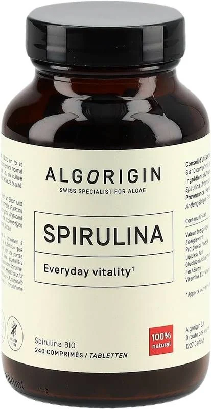 Algorigin Spirulina Tabl Bio (n) Glasfl 240 pezzi