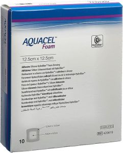 AQUACEL Medicazione adesiva in schiuma 12,5x12,5 cm 10 pezzi
