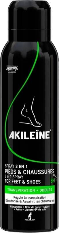 AKILEINE Spray verde per piedi e scarpe 3in1 Pulizia 150 ml