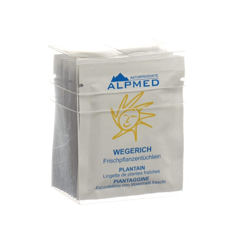 Alpmed salviette fresche di piantaggine 13 pezzi