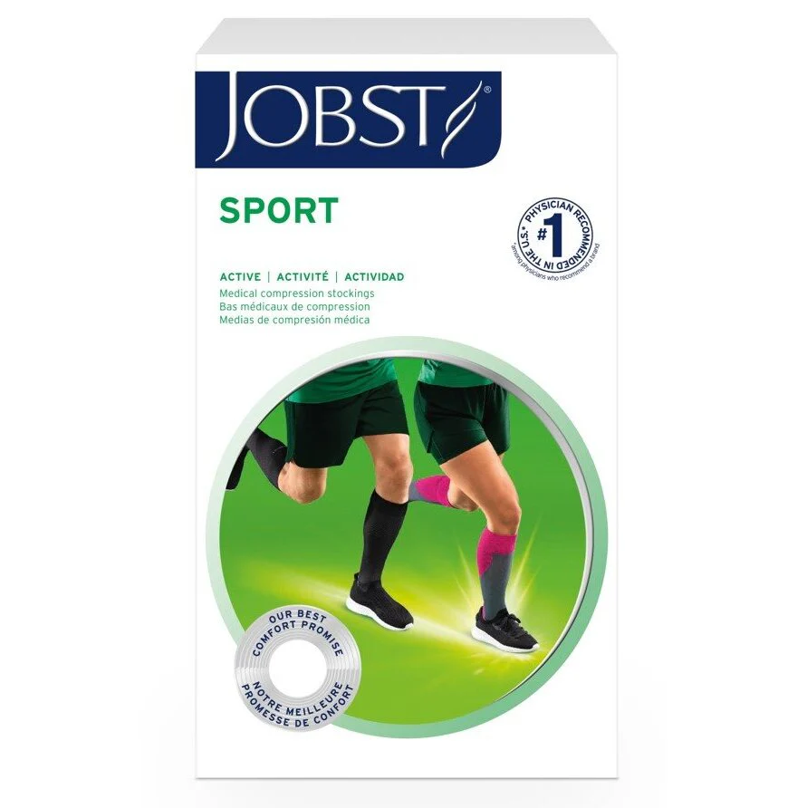 Calzettoni sportivi JOBST® 15–20 mmHg L rosso/blu 1 paio