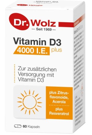 DR. WOLZ Vitamina D3 Capsule 4000 UI più 60 Capsule