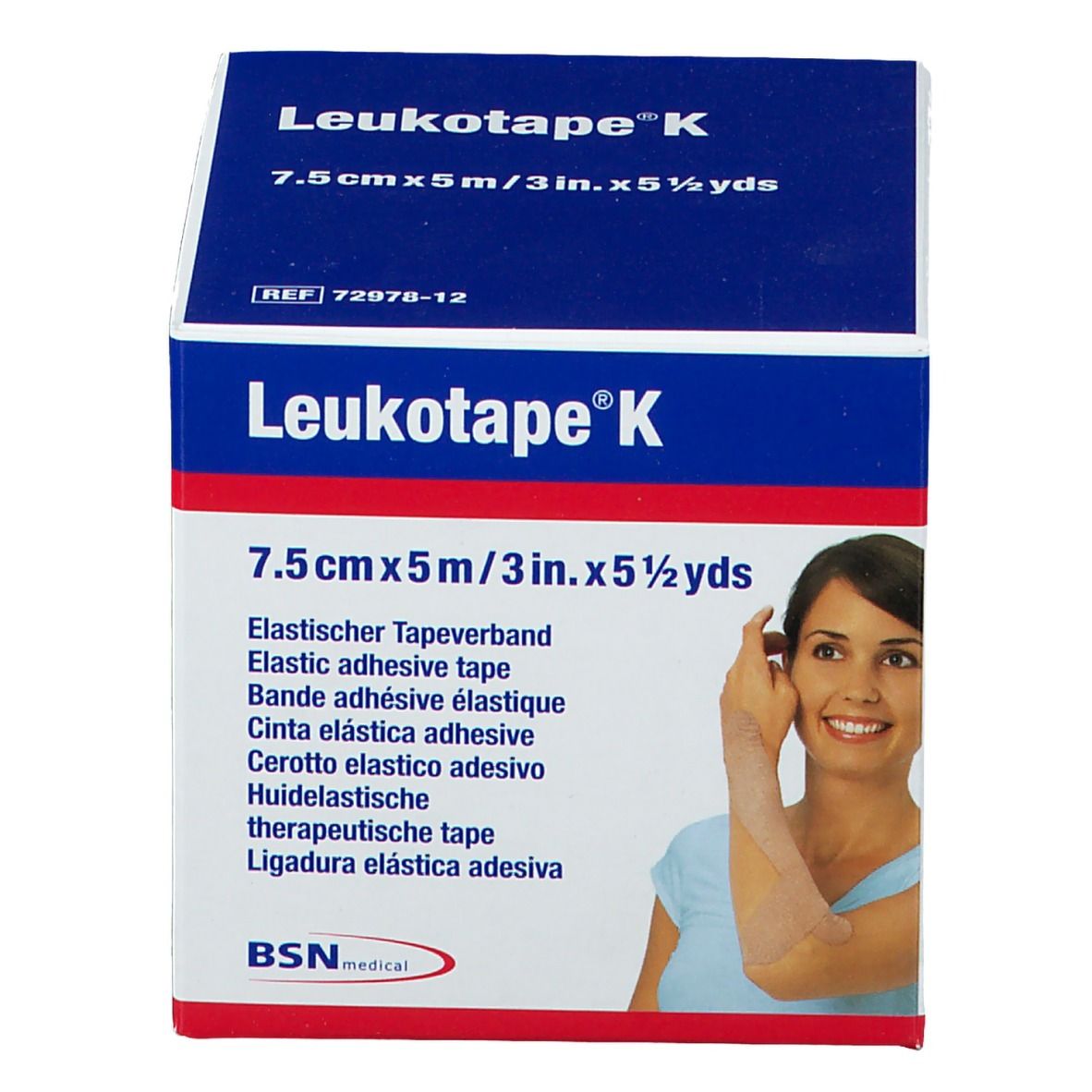 Nastro kinesiologico Leukotape® K 5mx7,5 cm rosso