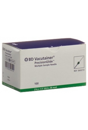 Cannula VACUTAINER 21G 0,8x38mm verde 100 pezzi