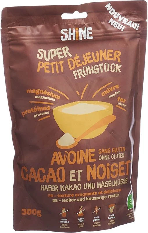 SHINE Avena Colazione Cacao Crudo Nocciola 300g