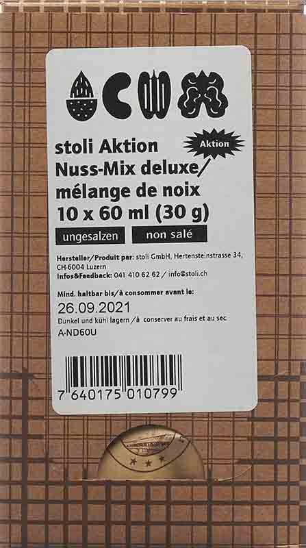 STOLI miscela di noci deluxe promozione non salata 10 x 30g