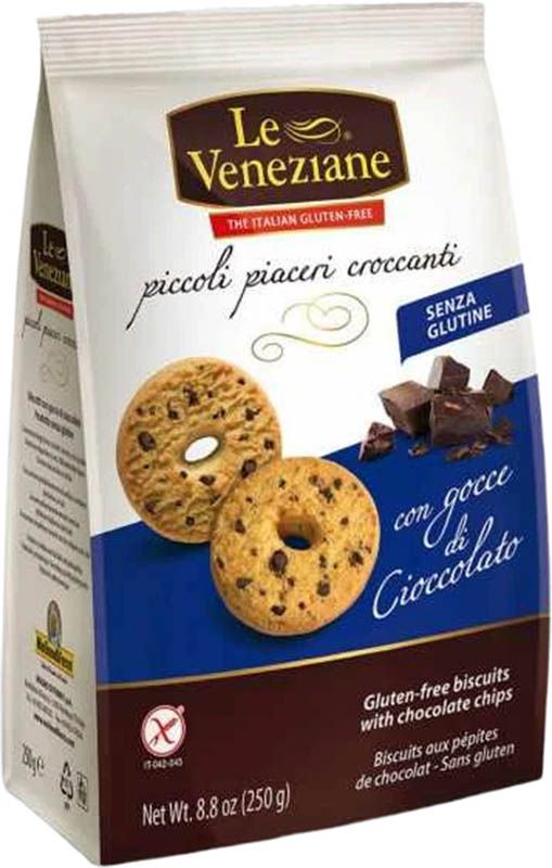 LE VENEZIANE Biscotti al cioccolato a pezzi senza glutine 250g