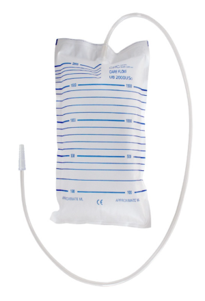 GHC sacca per urina CAREFLOW 2,0l 90cm non sterile senza scarico con valvola di ritorno 10 pezzi