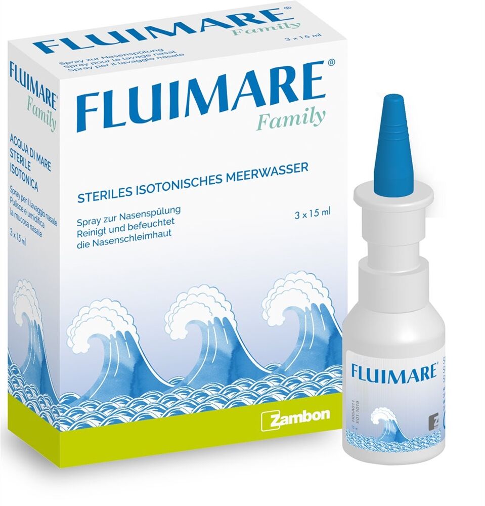 Fluimare Spray Nasale Famiglia 3 flaconi da 15 ml ciascuno