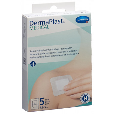 DermaPlast Medicale medicazione in tessuto non tessuto 7,2x5cm 5 pezzi