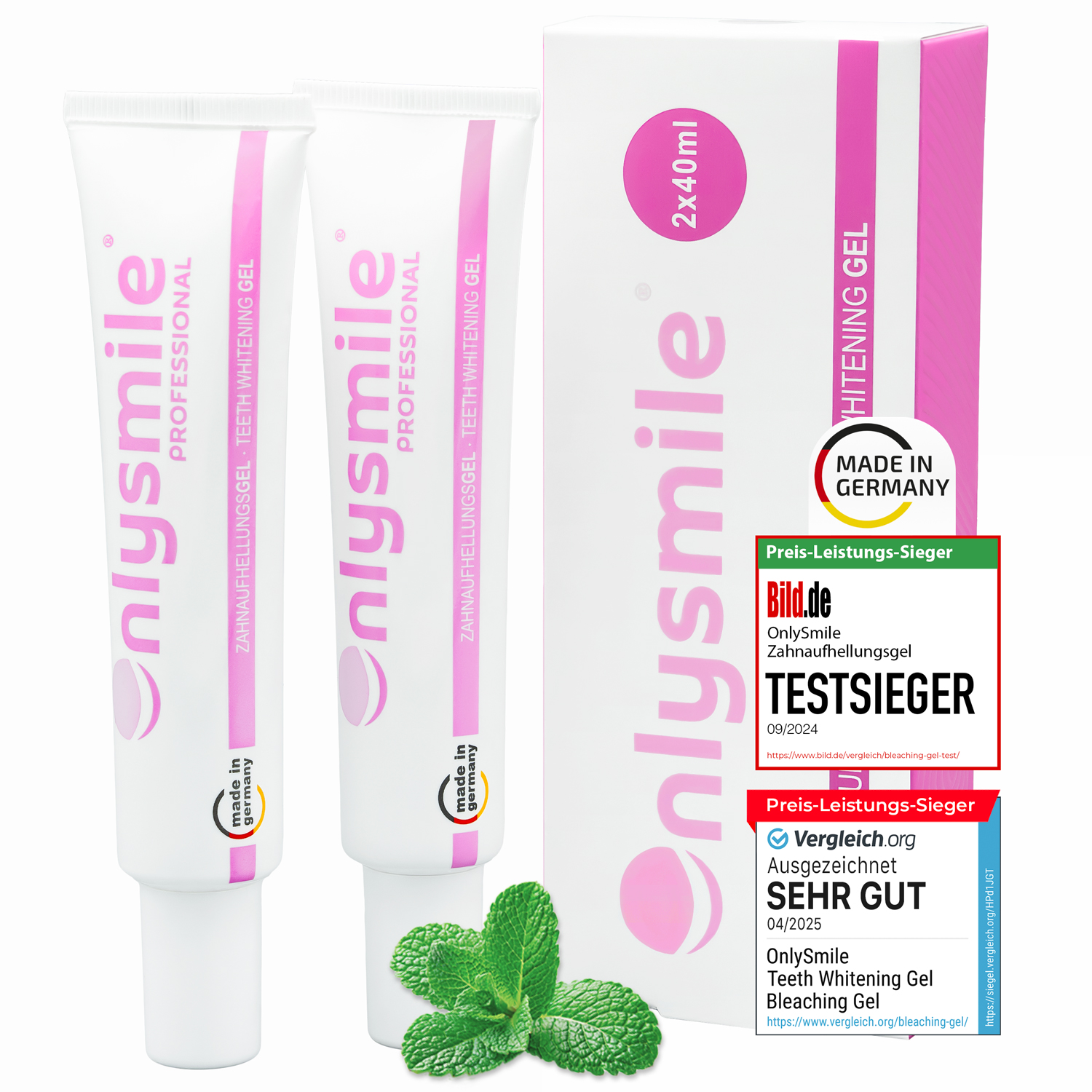 OnlySmile® gel sbiancante per denti confezione doppia 2 x 40 ml