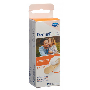 Dermaplast Sensitive Express Strips 19x72mm 15 Stück