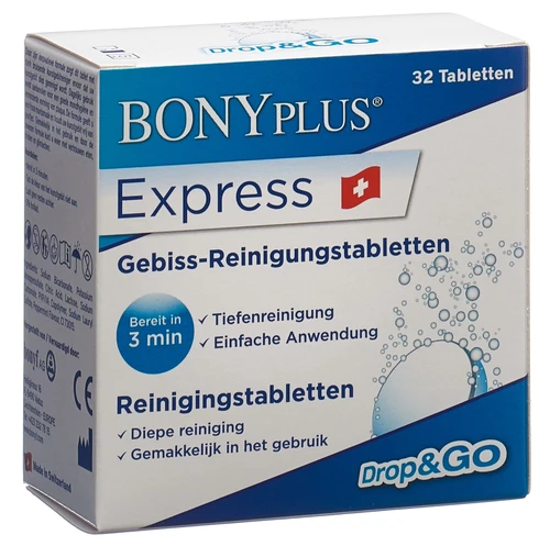 BONY PLUS Compresse effervescenti per la pulizia espressa degli apparecchi ortodontici 32 pezzi