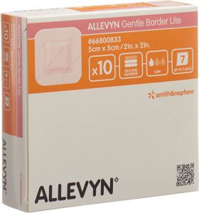 Allevyn Gentle Border Lite 5x5cm 10 pezzi