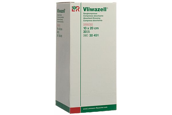 Vliwazell compressa assorbente 10x20cm sterile 30 pezzi