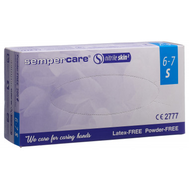 Sempercare Nitrile Skin Handschuhe S puderfrei unsteril 200 Stück