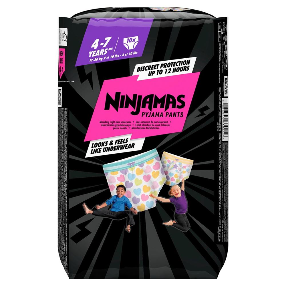 Pampers Ninjamas pantaloni del pigiama ragazze 4-7 anni 10 pezzi