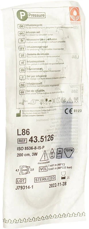 CODAN Infusionsbest L86-3W Valvola di non ritorno a 3 vie con rubinetto di arresto