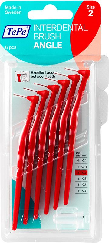 TePe Scovolino interdentale angolare 0,5 mm rosso 6 pezzi