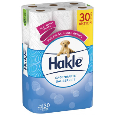 Hakle carta igienica Sagenhafte Sauberkeit bianco 30 pezzi