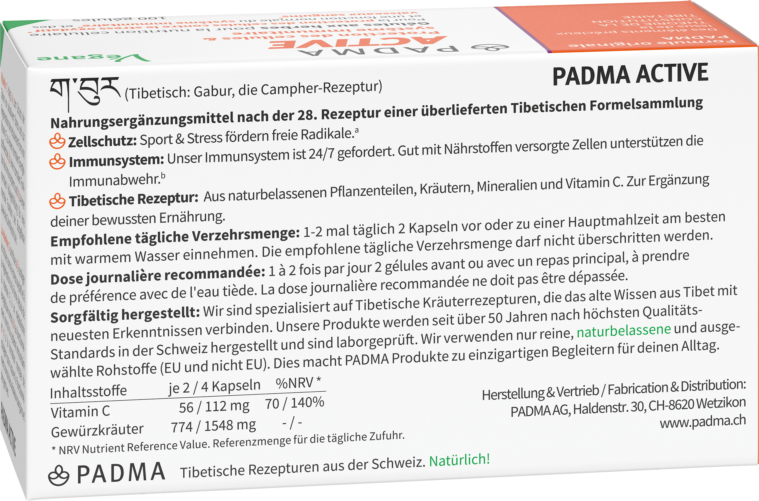PADMA Capsule attive 100 Capsule
