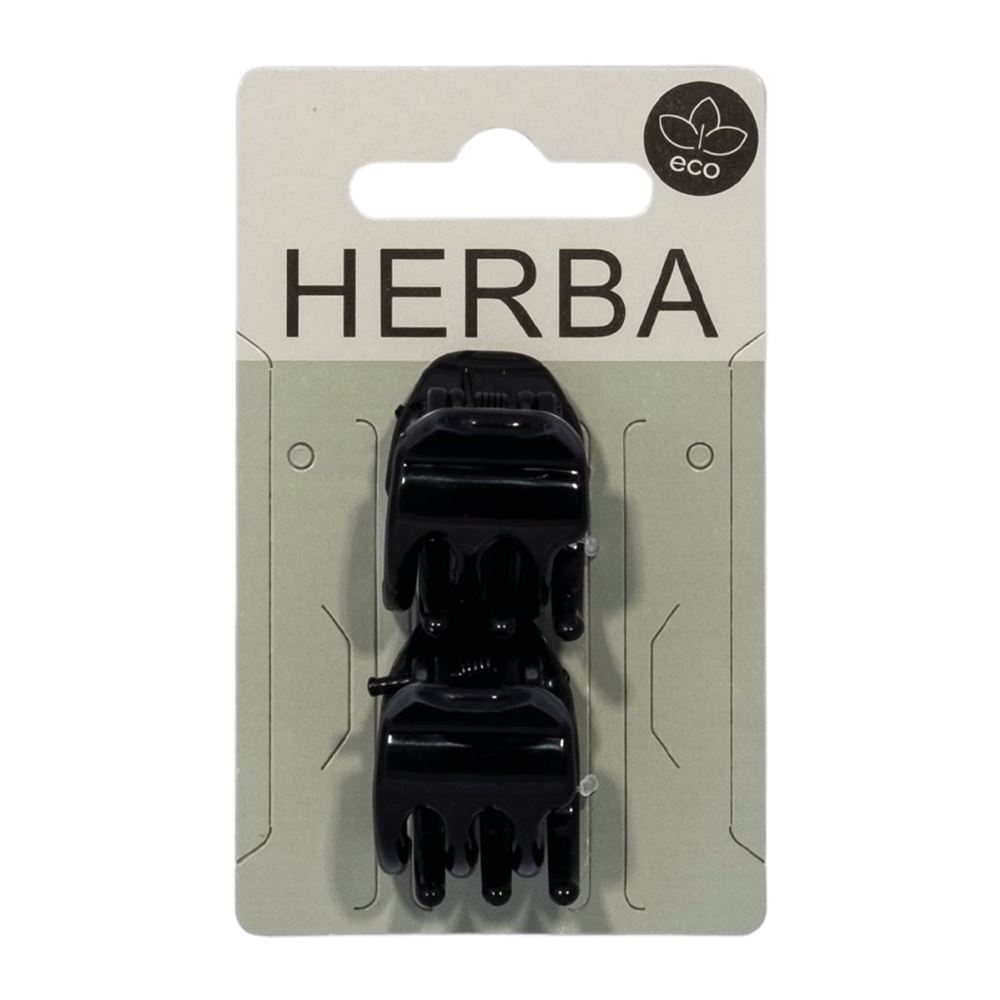 HERBA Clip ecologica 2,2 cm nero 2 pezzi