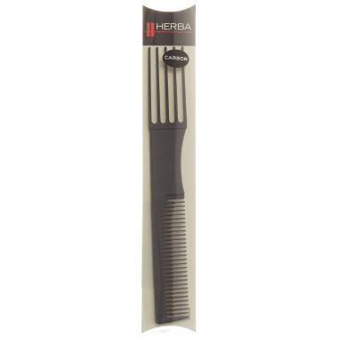 Parrucchino e pettine a forcella Herba nero
