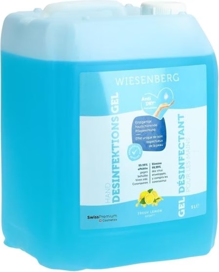 Wiesenberg Gel per la disinfezione delle mani Classic Clear 5lt