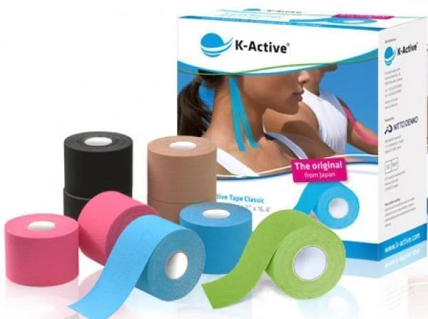 K-Active Kinesiology Tape Classic 5cmx5m beige idrorepellente 6 pezzi