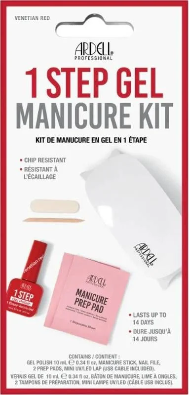 ARDELL 1 Step Gel Polish Starter Kit Rosso Veneziano