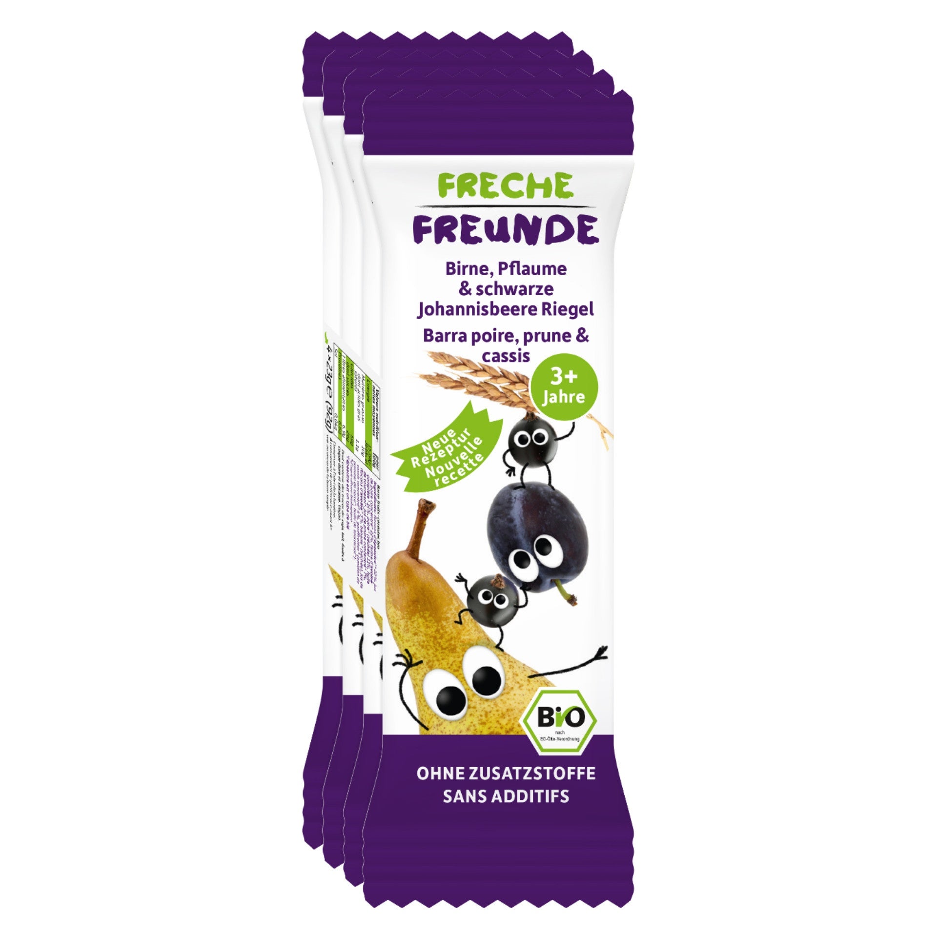 Barretta ai cereali Cheeky Friends Prugna e ribes 4 x 23 g
