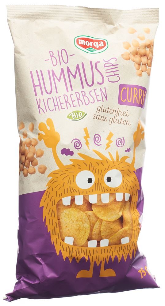 Morga Chips di ceci al curry Bio senza glutine 75g