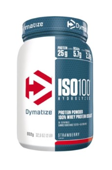 DYMATIZE Iso 100 Fragola barattolo 932g