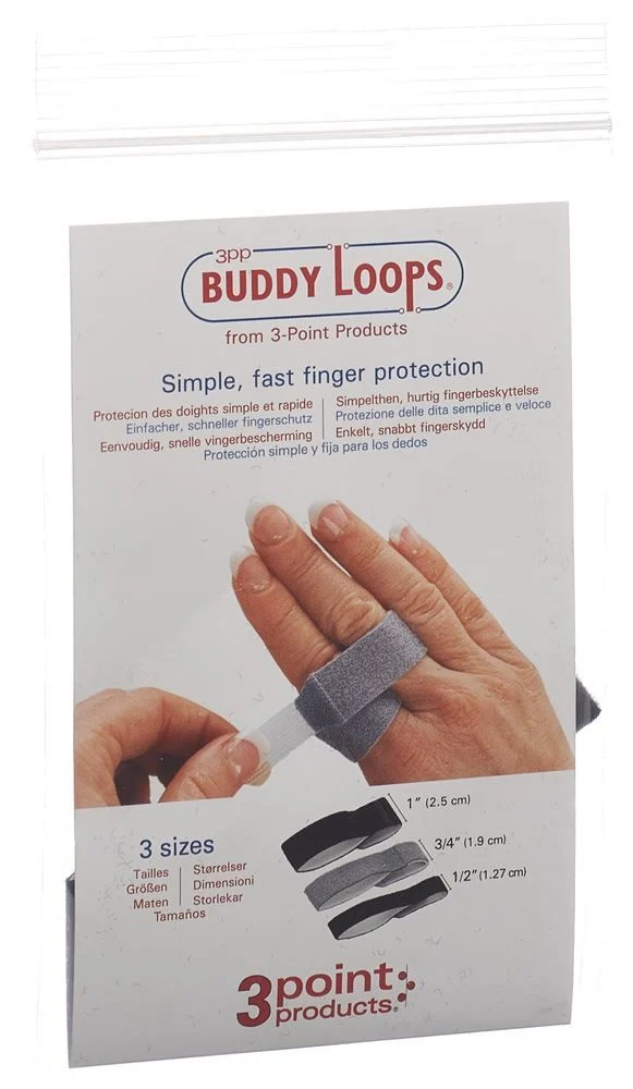 3PP Buddy Loops 1/2" 1,27 cm di larghezza nero 5 pezzi