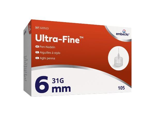 BD ULTRA-Fine Pen-Nadeln 31G 6mm 105 Stück